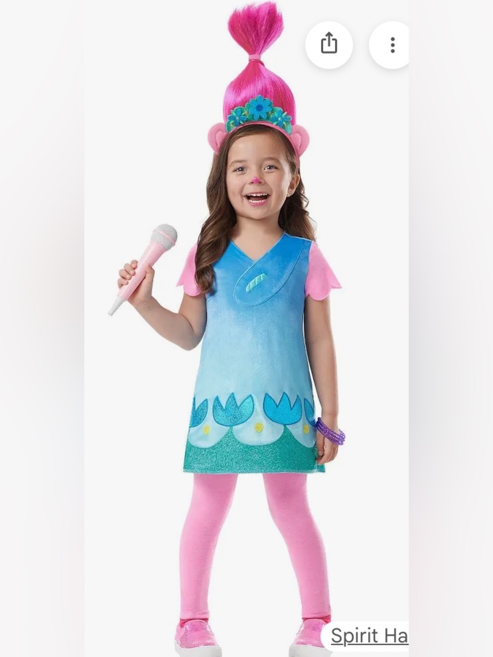 Trolls Poppy Costume Set - Pink & Blue